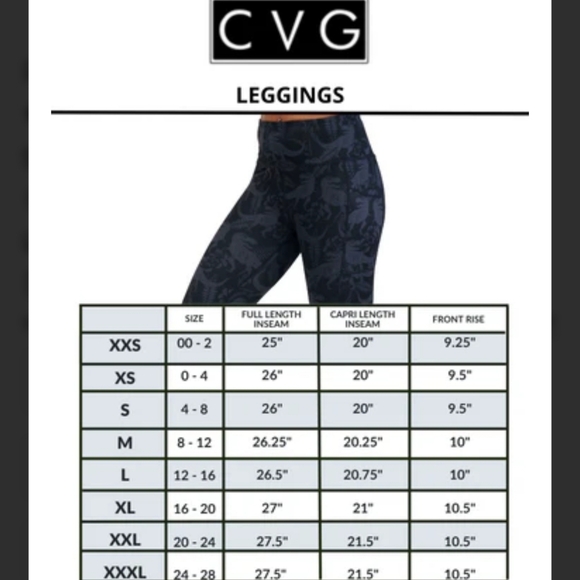 CVG Flamingo Capri Length Leggings *Retired Print* - Picture 4 of 4